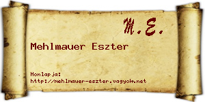 Mehlmauer Eszter névjegykártya