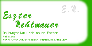 eszter mehlmauer business card